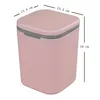A pink trash can with dimensions indicated by lines and text. Produktbild-Vorschau