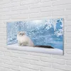 Glasbilder 120x60 Wandkunst Katze Winter Produktbild-Vorschau 2