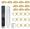 Ösen Set 12 mm – 100 goldene Metallösen mit Lochstanzer und Produktbild-Vorschau 5
