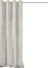 A beige velour curtain with crystal embellishments hanging from a curtain rod. Produktbild-Vorschau