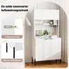 Mobile da cucina COSTWAY, mobile buffet, mobile alto con Anteprima dell’immagine prodotto 7