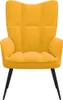 Fauteuil relax jaune moutarde velours Voir les images du produit 3