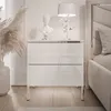 Nachttisch AURORA II SILVER weiß glänzend mit Produktbild-Vorschau 2