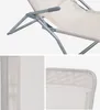 Collage of close-up shots of a folding lounge chair, showing the frame, fabric texture, and edge detail. Anteprima dell’immagine prodotto