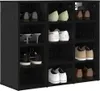 vidaXL Scarpiera con ripiano in rovere nero 77,5 x 30 x 67 Anteprima dell’immagine prodotto 3