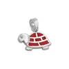 Anhänger 11x13mm Schildkröte rot emailliert Silber 925 rot Produktbild-Vorschau 1