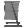 Side view of a gray baby crib. Anteprima dell’immagine prodotto