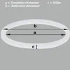 Diagram illustrating the dimensions of a white ring gasket. Náhled obrázku produktu