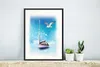 MuchoWow® MuchoWow® Gerahmtes Poster Boot - Meer - Möwe Produktbild-Vorschau 5