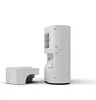 A white dehumidifier and its base are displayed against a white background. Produktbild-Vorschau