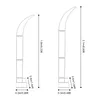 Diagrams showing the dimensions of two wedding stands. Náhled obrázku produktu