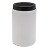 A white cylindrical container with a black screw-on lid, isolated on a white background. Anteprima dell’immagine prodotto