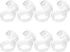 A set of eight clear plastic stove knob covers arranged in two rows of four. Produktbild-Vorschau