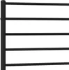 A close-up, studio shot of a black towel warmer with multiple horizontal bars. Podgląd zdjęcia produktu