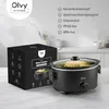 Olvy Slow Cooker 6L – Schongarer mit keramischem Innentopf Produktbild-Vorschau 9