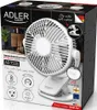 Bateriový ventilátor 5"/12,7 cm s klipem – USB / LED, ADLER Náhled obrázku produktu 1