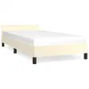 vidaXL Bettgestell mit Kopfteil Creme 90x200 cm Kunstleder Produktbild-Vorschau 14