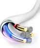 A cutaway view of a white charging cable, showing its internal wires and construction. Náhľad obrázku produktu