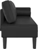 vidaXL Chaise longue avec coussin Noir Similicuir Voir les images du produit 4