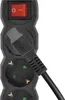 Steckdosenleiste 3 m / 4 Steckdosen / Schalter / schwarz / PVC / 1,5 mm2 Produktbild-Vorschau