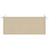 Panca da giardino impilabile con cuscino 128,5 cm in teak Anteprima dell’immagine prodotto 4