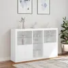 vidaXL Kredens z oświetleniem LED biały 162x37x100 cm Podgląd zdjęcia produktu 4