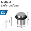 ECENCE Türstopper Boden zum Schrauben 2x Türaufhalter Produktbild-Vorschau 4