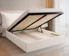 VALLH Polsterbett Bett 180x220 mit Matratze Beige Samt - Produktbild-Vorschau 3