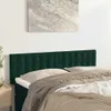 vidaXL Čelá postele tmavozelené 144 x 5 x 78/88 cm, zamat Náhľad obrázku produktu 2