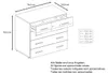 Vladon Sideboard Pavos, Kommode mit 4 Schubladen, Schwarz Produktbild-Vorschau 7