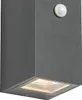 Moderne Wandleuchte Anthrazit IP44 mit Bewegungsmelder Produktbild-Vorschau 5