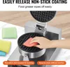 A hand is cleaning a waffle maker with a red cloth, with other cleaning cloths in the background. Anteprima dell’immagine prodotto
