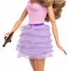 Barbie Fashionista Bambola Viola Con Volant Anteprima dell’immagine prodotto 8