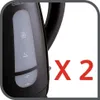Close-up of a black electric kettle with water level markings, next to a red 'X 2' graphic. Anteprima dell’immagine prodotto