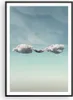 Gerahmtes Poster - Schwarzer Rahmen - Wolken Hängematte Produktbild-Vorschau 1