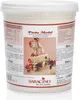 A white plastic tub of Saracino Pasta Model modelling sugar paste, with a label showing a decorated cake and product information. Produktbild-Vorschau