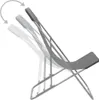 A gray folding beach chair shown in multiple positions to demonstrate its adjustability. Náhľad obrázku produktu