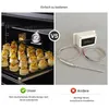 Comparison of two types of oven thermometers, one mechanical and one digital, shown in a split image. Produktbild-Vorschau