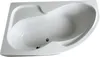 A white corner bathtub is shown from a top-down perspective against a white background. Produktbild-Vorschau