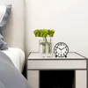 Lautloser analoger Wecker, schwarzes Metallgehäuse mit Produktbild-Vorschau 5