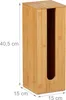 Relaxdays Toilettenpapier Aufbewahrung, 4 Rollen, Bambus, Produktbild-Vorschau 4
