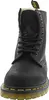 A single black Dr. Martens boot with fur lining. Produktbild-Vorschau