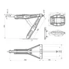 1 x Wohnwagen Stütze 605x280mm H470mm 1000Kg Kurbelstütze + Produktbild-Vorschau 7