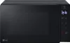 A front view of a black LG microwave oven. Produktbild-Vorschau
