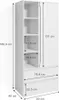 Armoire Vicco Ruben Blanc 80x189.9cm, Model 34592 Voir les images du produit 7