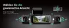 A marketing image showing a dashcam with adjustable camera angles and a screen displaying a road scene. Produktbild-Vorschau