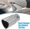 Auto Auspuff Spitze Rohr Herzform für Rohrdurchmesser 0.94" Produktbild-Vorschau 2