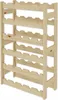 A wooden wine rack with multiple shelves for storing bottles. Náhled obrázku produktu