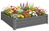 Parterre de jardin Outsunny, bac à fleurs avec structure en Voir les images du produit 1