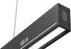 A close-up, studio shot of a modern LED pendant light fixture. Produktbild-Vorschau